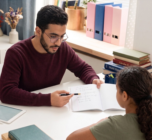 Étudiants heureux